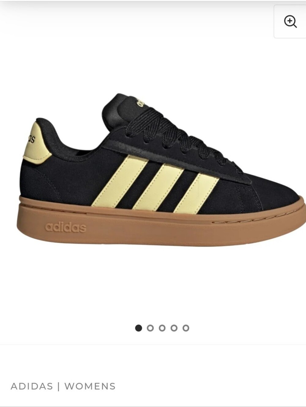 adidas Grand Court Alpha 00s Sneakers - Black & Yellow Size 6